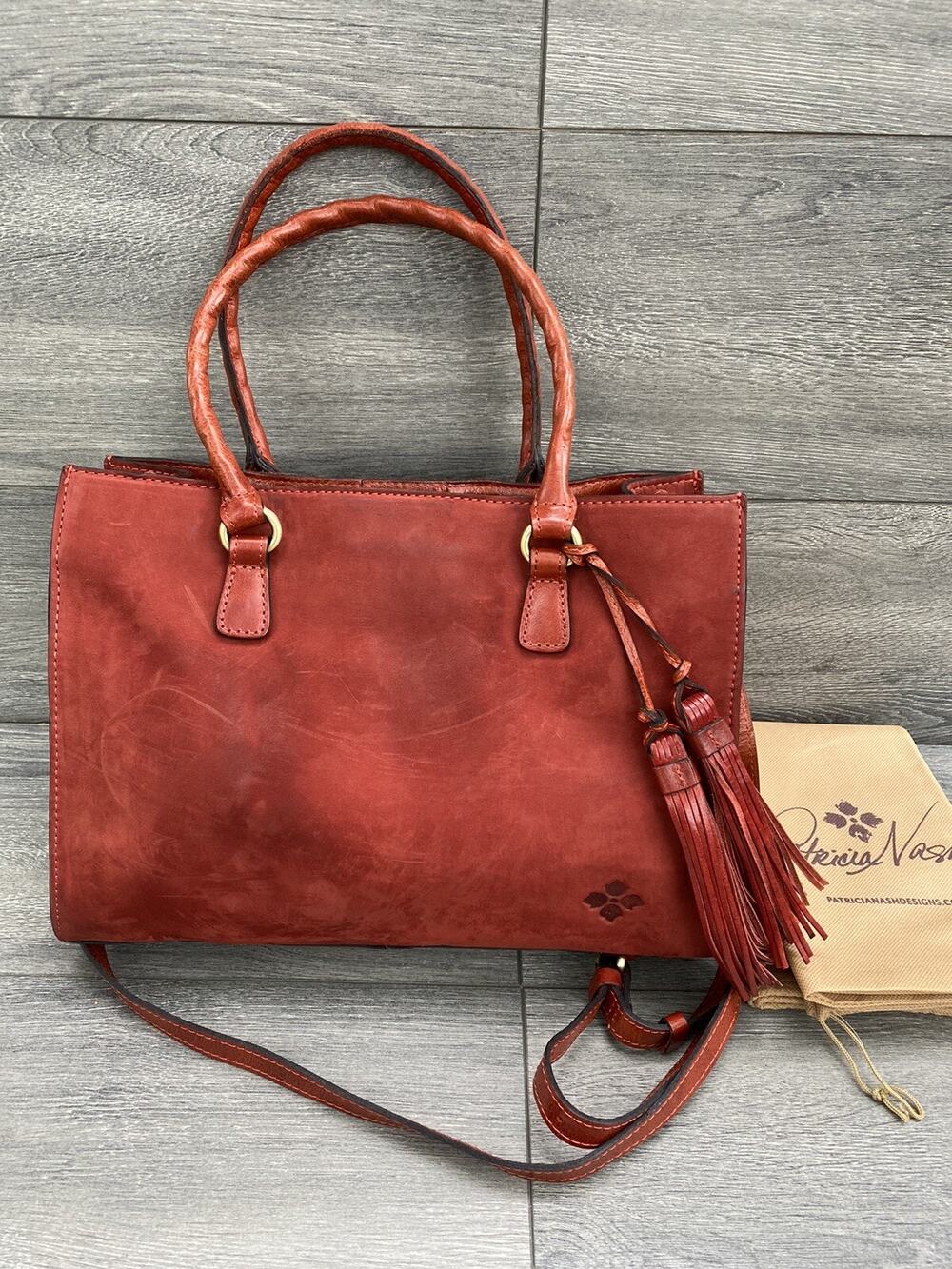 Patricia Nash primrose satchel in Fox colored Nubuck Shoulder Bag B000595